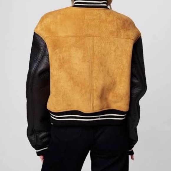 NWT - [Blank NYC] Women’s Varsity Jacket Faux Suede Bomber, Size M - Picture 3 of 11
